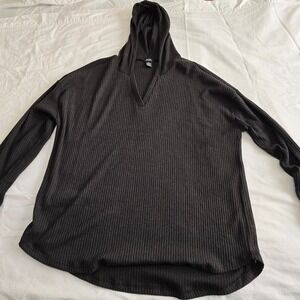 Justify Black Hooded Sweater Thin Weight 1X /0021